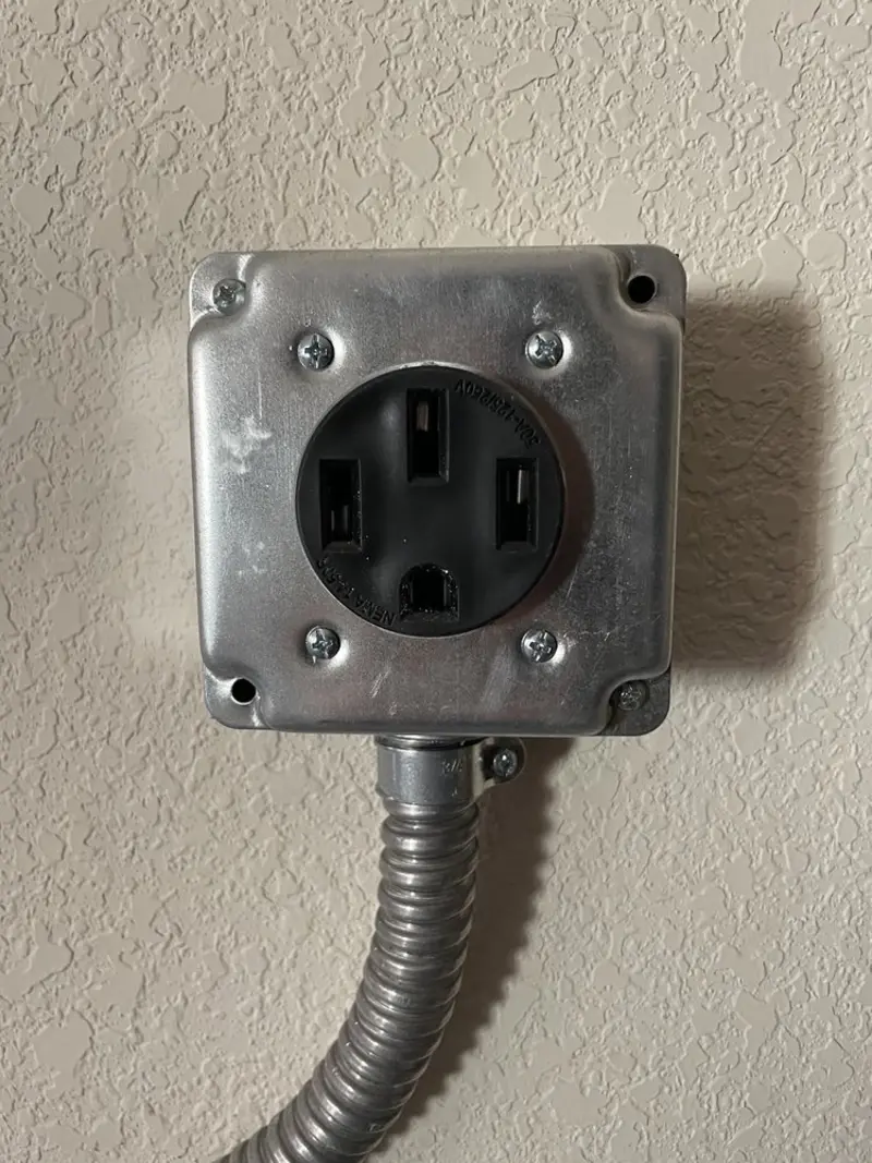 NEMA 14-50 outlet installed for Smart Home Electrical in Hays